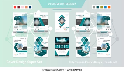 Business abstract vector template. Brochure design, cover modern layout, annual report, poster, flyer in A4 with colourful triangles, geometric shapes for tech, science, market with light background.