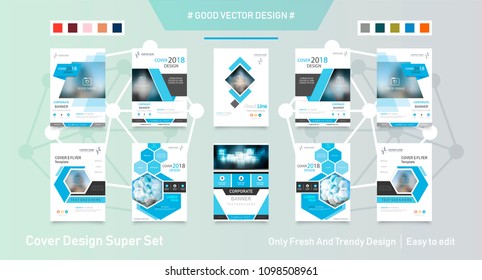 Business abstract vector template. Brochure design, cover modern layout, annual report, poster, flyer in A4 with colourful triangles, geometric shapes for tech, science, market with light background.