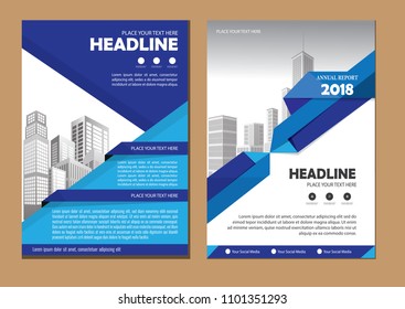 Business abstract vector template. Brochure design, cover modern layout, annual report, poster, flyer in A4 with colorful triangles, geometric shapes for tech, science, market with light background