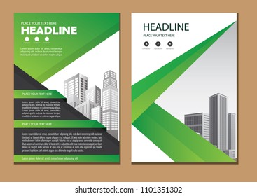 Business abstract vector template. Brochure design, cover modern layout, annual report, poster, flyer in A4 with colorful triangles, geometric shapes for tech, science, market with light background
