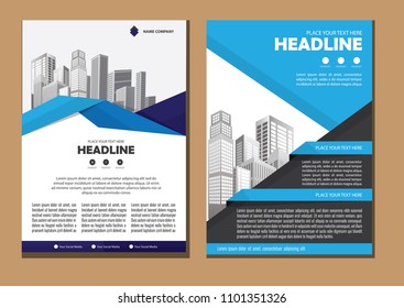 Business abstract vector template. Brochure design, cover modern layout, annual report, poster, flyer in A4 with colorful triangles, geometric shapes for tech, science, market with light background