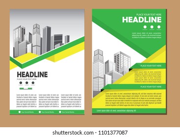 Business abstract vector template. Brochure design, cover modern layout, annual report, poster, flyer in A4 with colorful triangles, geometric shapes for tech, science, market with light background