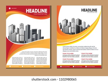 Business abstract vector template. Brochure design, cover modern layout, annual report, poster, flyer in A4 with colorful triangles, geometric shapes for tech, science, market with light background