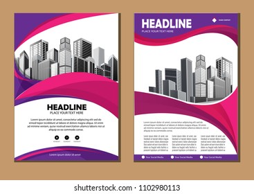 Business abstract vector template. Brochure design, cover modern layout, annual report, poster, flyer in A4 with colorful triangles, geometric shapes for tech, science, market with light background