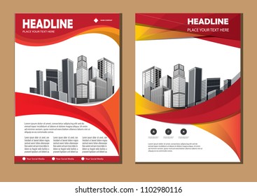 Business abstract vector template. Brochure design, cover modern layout, annual report, poster, flyer in A4 with colorful triangles, geometric shapes for tech, science, market with light background
