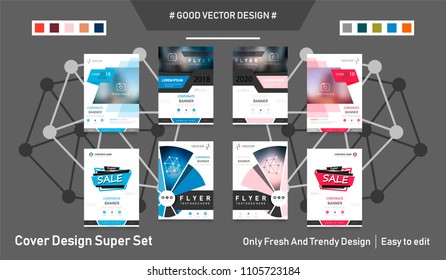 Business abstract vector template. Brochure design, cover modern layout, annual report, poster, flyer in A4 with colourful triangles, geometric shapes for tech, science, market with light background.