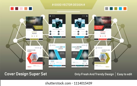 Business abstract vector template. Brochure design, cover modern layout, annual report, poster, flyer in A4 with colourful triangles, geometric shapes for tech, science, market with light background.