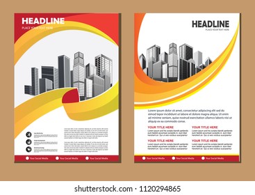 Business abstract vector template. Brochure design, cover modern layout, annual report, poster, flyer in A4 with colorful triangles, geometric shapes for tech, science, market with light background