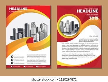 Business abstract vector template. Brochure design, cover modern layout, annual report, poster, flyer in A4 with colorful triangles, geometric shapes for tech, science, market with light background