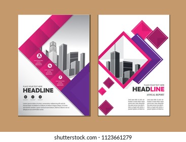 Business abstract vector template. Brochure design, cover modern layout, annual report, poster, flyer in A4 with colorful triangles, geometric shapes for tech, science, market with light background
