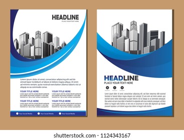 Business abstract vector template. Brochure design, cover modern layout, annual report, poster, flyer in A4 with colorful triangles, geometric shapes for tech, science, market with light background
