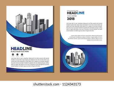 Business abstract vector template. Brochure design, cover modern layout, annual report, poster, flyer in A4 with colorful triangles, geometric shapes for tech, science, market with light background