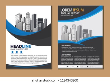 Business abstract vector template. Brochure design, cover modern layout, annual report, poster, flyer in A4 with colorful triangles, geometric shapes for tech, science, market with light background