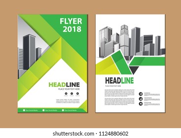 Business abstract vector template. Brochure design, cover modern layout, annual report, poster, flyer in A4 with colorful triangles, geometric shapes for tech, science, market with light background