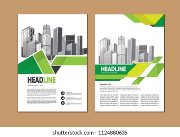 Business abstract vector template. Brochure design, cover modern layout, annual report, poster, flyer in A4 with colorful triangles, geometric shapes for tech, science, market with light background