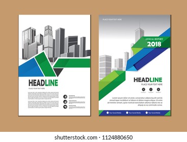 Business abstract vector template. Brochure design, cover modern layout, annual report, poster, flyer in A4 with colorful triangles, geometric shapes for tech, science, market with light background