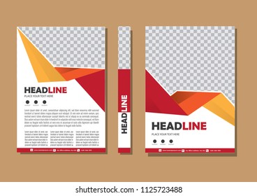 Business abstract vector template. Brochure design, cover modern layout, annual report, poster, flyer in A4 with colorful triangles, geometric shapes for tech, science, market with light background