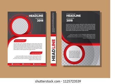 Business abstract vector template. Brochure design, cover modern layout, annual report, poster, flyer in A4 with colorful triangles, geometric shapes for tech, science, market with light background