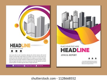 Business abstract vector template. Brochure design, cover modern layout, annual report, poster, flyer in A4 with colorful triangles, geometric shapes for tech, science, market with light background