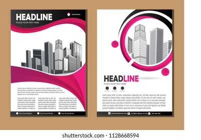 Business abstract vector template. Brochure design, cover modern layout, annual report, poster, flyer in A4 with colorful triangles, geometric shapes for tech, science, market with light background