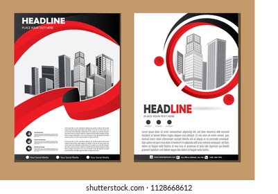 Business abstract vector template. Brochure design, cover modern layout, annual report, poster, flyer in A4 with colorful triangles, geometric shapes for tech, science, market with light background