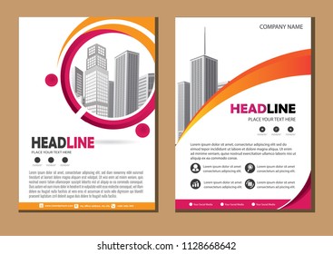 Business abstract vector template. Brochure design, cover modern layout, annual report, poster, flyer in A4 with colorful triangles, geometric shapes for tech, science, market with light background