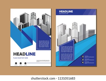 Business abstract vector template. Brochure design, cover modern layout, annual report, poster, flyer in A4 with colorful triangles, geometric shapes for tech, science, market with light background