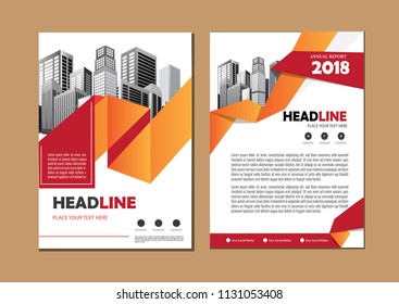 Business abstract vector template. Brochure design, cover modern layout, annual report, poster, flyer in A4 with colorful triangles, geometric shapes for tech, science, market with light background