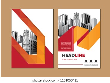 Business abstract vector template. Brochure design, cover modern layout, annual report, poster, flyer in A4 with colorful triangles, geometric shapes for tech, science, market with light background