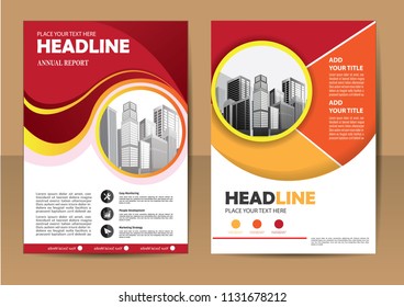 Business abstract vector template. Brochure design, cover modern layout, annual report, poster, flyer in A4 with colorful triangles, geometric shapes for tech, science, market with light background