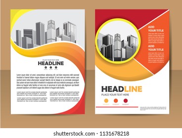 Business abstract vector template. Brochure design, cover modern layout, annual report, poster, flyer in A4 with colorful triangles, geometric shapes for tech, science, market with light background