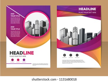 Business abstract vector template. Brochure design, cover modern layout, annual report, poster, flyer in A4 with colorful triangles, geometric shapes for tech, science, market with light background