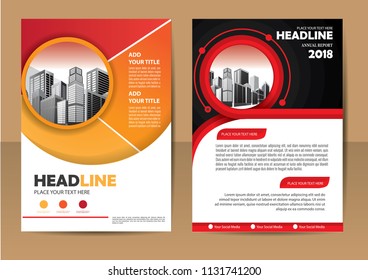 Business abstract vector template. Brochure design, cover modern layout, annual report, poster, flyer in A4 with colorful triangles, geometric shapes for tech, science, market with light background
