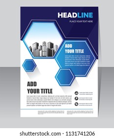 Business abstract vector template. Brochure design, cover modern layout, annual report, poster, flyer in A4 with colorful triangles, geometric shapes for tech, science, market with light background