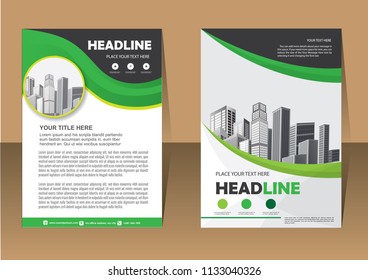 Green Color Scheme City Background Business Stock Vector (Royalty Free ...