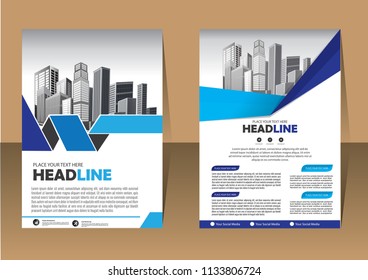 Business abstract vector template. Brochure design, cover modern layout, annual report, poster, flyer in A4 with colorful triangles, geometric shapes for tech, science, market with light background