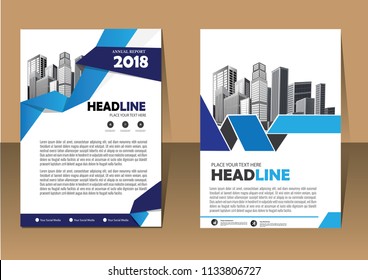 Business abstract vector template. Brochure design, cover modern layout, annual report, poster, flyer in A4 with colorful triangles, geometric shapes for tech, science, market with light background