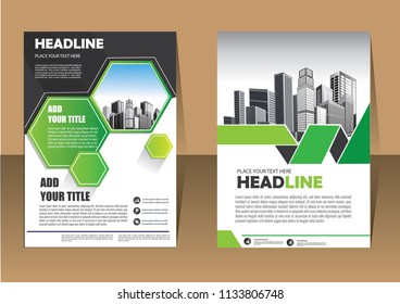 Business abstract vector template. Brochure design, cover modern layout, annual report, poster, flyer in A4 with colorful triangles, geometric shapes for tech, science, market with light background