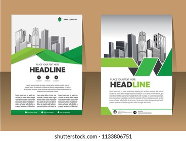 Business abstract vector template. Brochure design, cover modern layout, annual report, poster, flyer in A4 with colorful triangles, geometric shapes for tech, science, market with light background