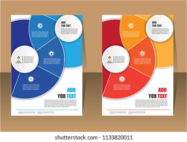 Business abstract vector template. Brochure design, cover modern layout, annual report, poster, flyer in A4 with colorful triangles, geometric shapes for tech, science, market with light background
