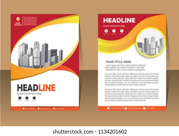 Business abstract vector template. Brochure design, cover modern layout, annual report, poster, flyer in A4 with colorful triangles, geometric shapes for tech, science, market with light background