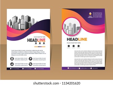 Business abstract vector template. Brochure design, cover modern layout, annual report, poster, flyer in A4 with colorful triangles, geometric shapes for tech, science, market with light background