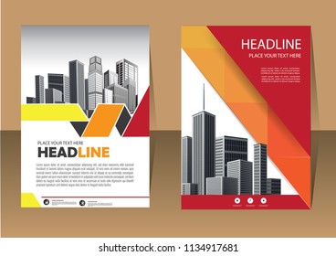 Business abstract vector template. Brochure design, cover modern layout, annual report, poster, flyer in A4 with colorful triangles, geometric shapes for tech, science, market with light background