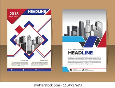 Business abstract vector template. Brochure design, cover modern layout, annual report, poster, flyer in A4 with colorful triangles, geometric shapes for tech, science, market with light background