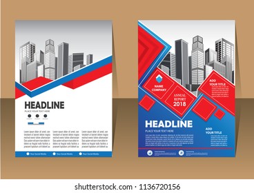 Business abstract vector template. Brochure design, cover modern layout, annual report, poster, flyer in A4 with colorful triangles, geometric shapes for tech, science, market with light background
