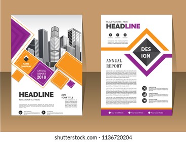 Business abstract vector template. Brochure design, cover modern layout, annual report, poster, flyer in A4 with colorful triangles, geometric shapes for tech, science, market with light background