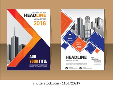 Business abstract vector template. Brochure design, cover modern layout, annual report, poster, flyer in A4 with colorful triangles, geometric shapes for tech, science, market with light background