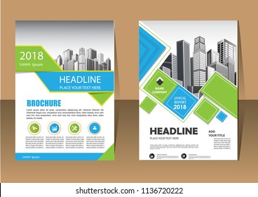 Business abstract vector template. Brochure design, cover modern layout, annual report, poster, flyer in A4 with colorful triangles, geometric shapes for tech, science, market with light background