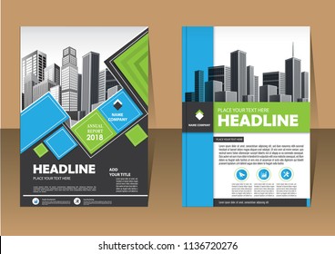 Business abstract vector template. Brochure design, cover modern layout, annual report, poster, flyer in A4 with colorful triangles, geometric shapes for tech, science, market with light background