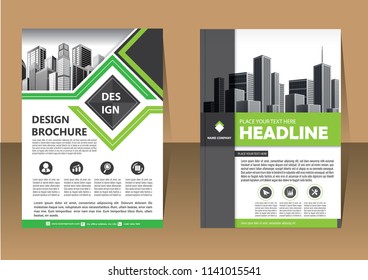 Business abstract vector template. Brochure design, cover modern layout, annual report, poster, flyer in A4 with colorful triangles, geometric shapes for tech, science, market with light background